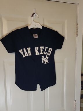 Genuine Merchandise Navy & White Yankees Kids Button-Front Jersey